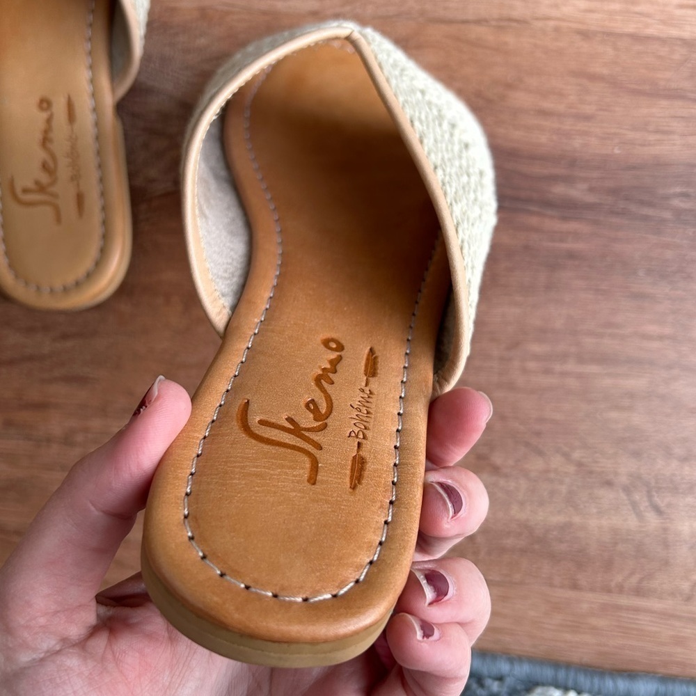 SKEMO Woven Hemp Leather Sandal women’s size 6 - Picture 9 of 14
